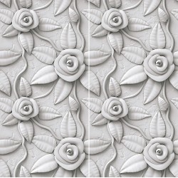 Carrelage sol et mur en grès cérame Motif 3D Roses