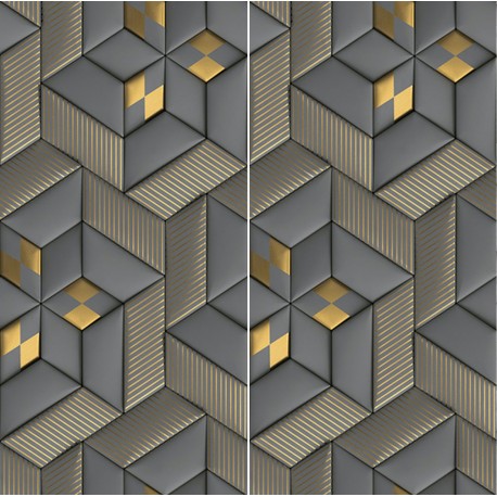Carrelage sol et mur en grès cérame motif 3D