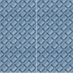 Carrelage sol et mur en grès cérame émaillé Motif 3D Fleur Bleue