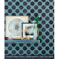 Faïence mur et sol forme étoile uni