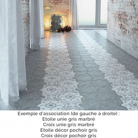 Faïence mur et sol forme croix uni